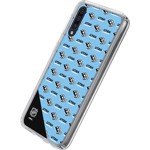 NHL Utah Mammoth Logo Pattern Galaxy A50 Clear Case